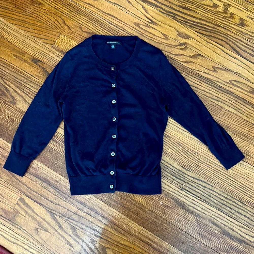 SOLD Dark Purple Banana Republic cardigan, so soft!
